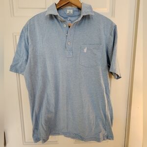 Johnni O hanging Out Polo Light Blue Size Small Resort Golf Vacation
